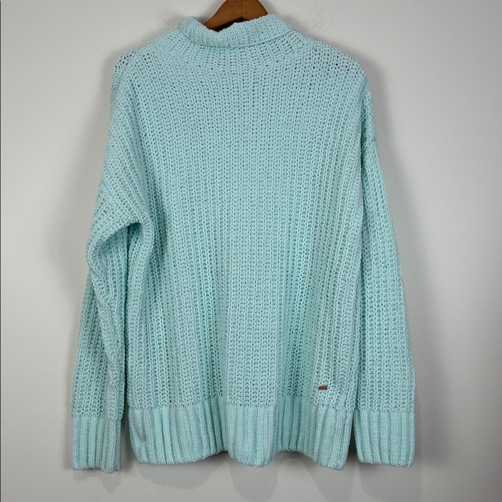PINK Victoria's Secret Women’s Small Blue Cowl Neck Sweater Chunky Knit